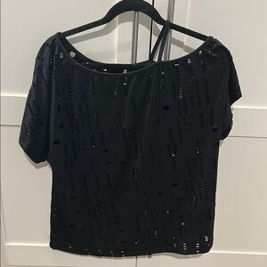 Edgy Black Women's Top